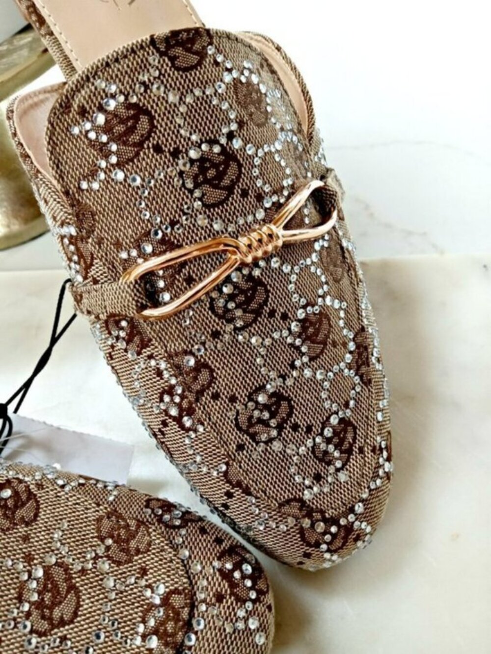 NEW! "LUXURY Inspired VIBES" SPARKLY MULES FLATS